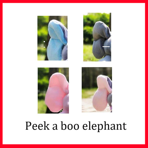Прямая поставка, 30 см, набивная плюшевая кукла «Peek a Elephant», электрическая детская музыкальная игрушка-слон для пения, игрушки для детей ► Фото 1/4