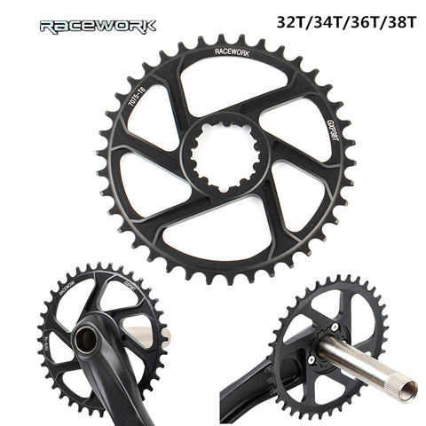 RACEWORK велосипедная Звездочка шатунная пластина 32T 34T 36T 38T узкая широкая Корона Овальная Круглая цепь AL7075 GXP XX1 Бесплатная доставка ► Фото 1/5