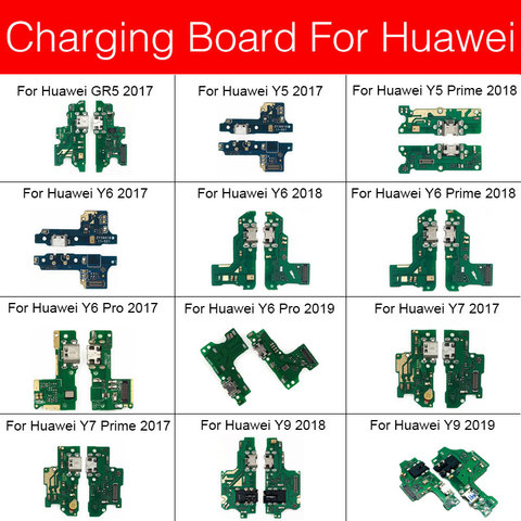 Зарядное устройство USB разъем плата модуль для Huawei GR5 Y5 Y6 Y7 Y9 PRO Prime 2017 2022 порт для зарядки Usb разъем плата замена ► Фото 1/6