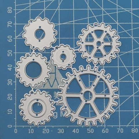 Головоломка тиснением Шестерни Шаблон Углерода Сталь Трафаретный вырубной штамп DIY Скрапбукинг фотоальбом тиснение изготовление бумажных открыток ► Фото 1/6