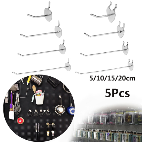 5 шт./компл. стеллажи для хранения товаров полка вешалки подходит для розничного магазина Peg домашние прочные удобные металлические перфорированные панели крючки ► Фото 1/6
