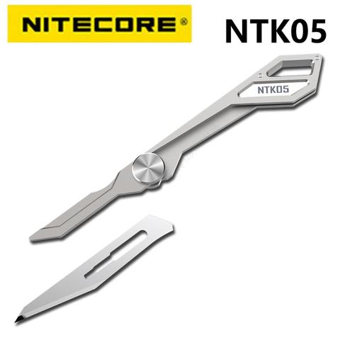 Ультратонкий титановый нож-брелок NITECORE NTK05, легкий многоцелевой складной нож, уличные инструменты, Мини Тактический нож ► Фото 1/6