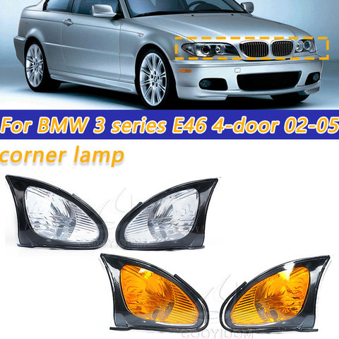 СВЕТОДИОДНЫЙ Автомобильный Поворотный Светильник, угловой маркер, парковочный светильник, левый и правый светильник для BMW 3 серии E46 4 двери 318i 320i 325i 330i 2002-2005 ► Фото 1/6