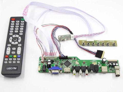 Комплект Yqwsyxl для B101AW03 V0 V.0 B101AW03 V1 V.1 TV + HDMI + VGA + AV + USB ЖК-контроллер для светодиодного экрана плата драйвера ► Фото 1/6