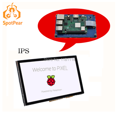 Raspberry Pi 5-дюймовый DSI LCD MIPI порт дисплей емкостный сенсорный экран (IPS) ► Фото 1/3