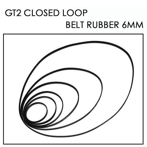 3D принтеры Запчасти GT2 замкнутый контур зубчатый ремень резиновый 2GT 6 мм 110 160 200 280 400 610 852 1220 мм синхронный Ремни часть ► Фото 1/4