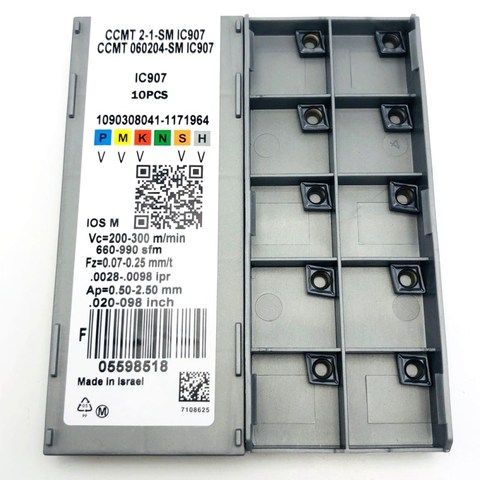 CCMT060204 SM IC907/IC98 инструмент для внутренней обточки, металлический режущий инструмент, токарный инструмент с ЧПУ, режущий инструмент CCMT 060204 ► Фото 1/6