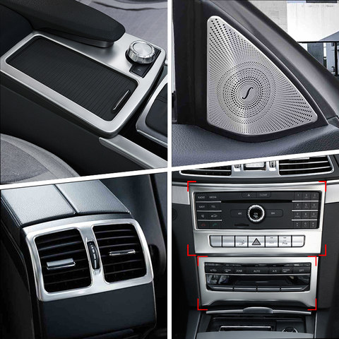 Внутренняя аудиоколонка для автомобиля, панель переключения передач, накладка на подлокотник, наклейка для Mercedes Benz E Class купе W207 C207, аксессуар ► Фото 1/6