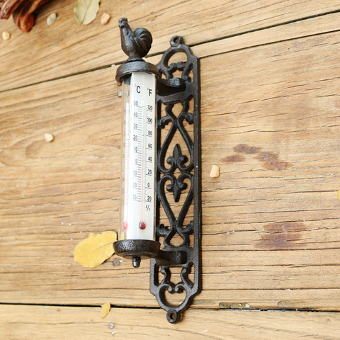 Ретро комнатный термометр домашний креативный садовый настенный термометр в европейском стиле украшение для дома ► Фото 1/5