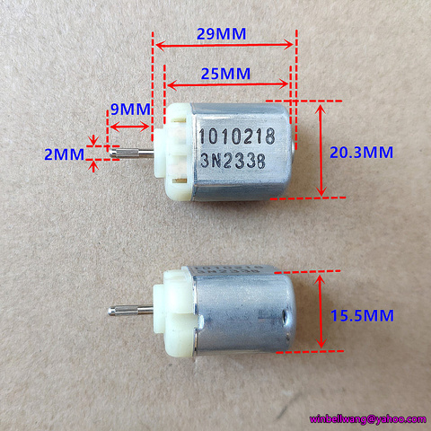 Новый и оригинальный JOHNSON 15*20*25 мм 130 микро двигатель постоянного тока 6 В ~ 12 В ровный выходной вал для зеркала заднего вида ~ ► Фото 1/6