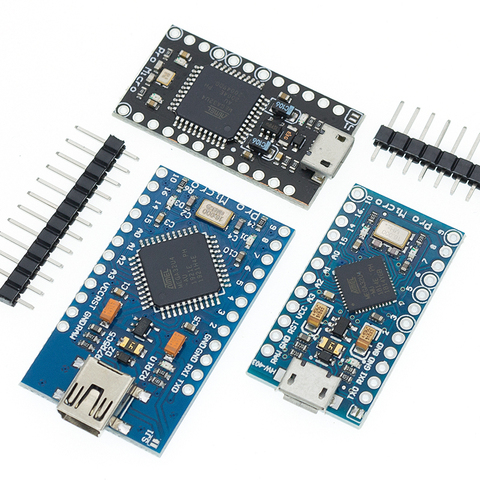 Pro Micro ATMEGA32U4 5V/16 МГц модуль с Загрузчиком для arduino Мини USB/Micro USB с 2 ряда штыревой разъём для arduino ► Фото 1/6