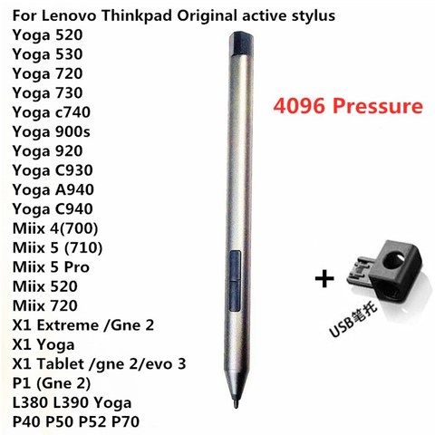 Оригинальная активная ручка для Lenovo Yoga 900s Yoga 920 Yoga C930 Yoga C940 Yoga 720 Yoga 520 Yoga 530 Yoga730 Yoga C740 ► Фото 1/6