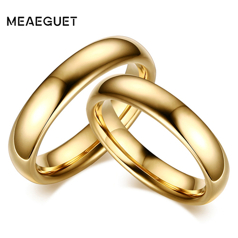 Meaeguet Classic Tungsten карбид свадебные кольца для пары твердых золото-цвет любовника участия Анель ювелирные изделия ► Фото 1/6