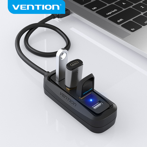 Vention usb-хаб USB 2,0 4 порта портативный OTG концентратор 480 Мбит/с USB сплиттер с микро USB питания для Apple Macbook Ноутбук USB 2,0 концентратор ► Фото 1/6