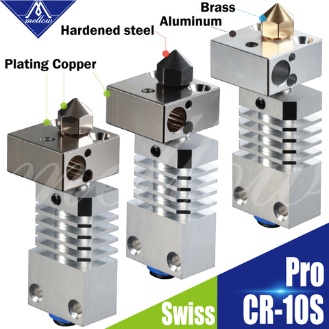 Mellow Top 3D принтер Hotend Swiss CR-10S PRO Hotend upgrade KIT алюминиевый радиатор титановый Тепловой разрыв для CR10S PRO ► Фото 1/6