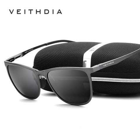 Мужские Винтажные Солнцезащитные очки VEITHDIA, из алюминиево-магниевого сплава с поляризационными стеклами, степень защиты UV400, модель 2022, 6623 ► Фото 1/6