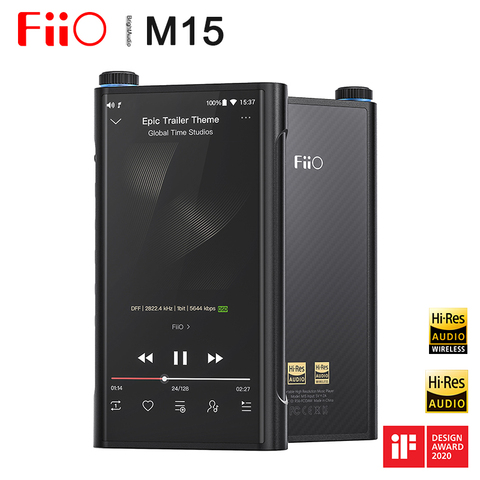 Флагманский музыкальный плеер FiiO M15, Android Dual AK4499, Hi-Res переносной mp3-Плеер, USB DAC,Samsung Exynos7872,XMOS XUF208,DSD512, 768 кГц/32 бит ► Фото 1/6