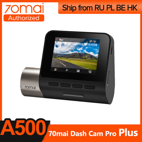 2022 70mai Dash Cam Pro Plus обновленная версия Встроенный GPS ADAS Видеорегистраторы для автомобилей Cam 24 часа в сутки для парковочной системы приложение Управление 1944P ► Фото 1/6