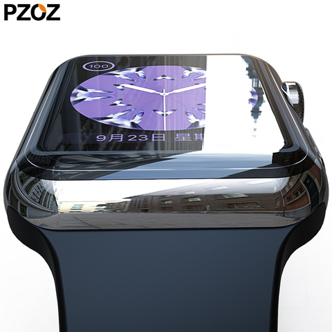 Защитный чехол PZOZ для apple watch 4 5, мягкая Гидрогелевая пленка 3D для apple watch 1, 2, 3, 38 мм, 42 мм, 40 мм, 44 мм ► Фото 1/6