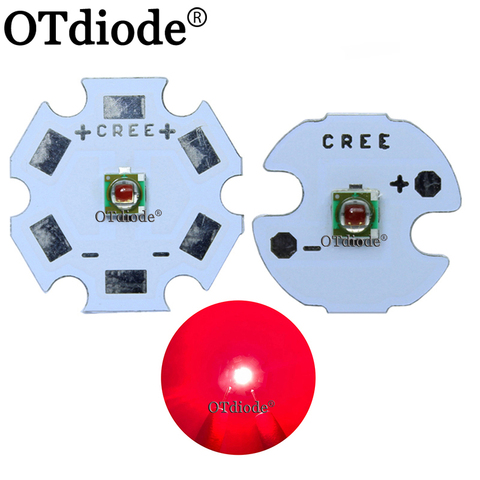 Новинка, 1 шт., XPE фото, темно-красный светодиод 660 нм, ярко-красный светодиод, эмиттер, светодиод на 20 мм/16 мм/14 мм/12 мм/8 мм PCB ► Фото 1/6