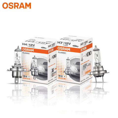 OSRAM Оригинал H1 H4 H3 H7 12V светильник стандартная лампа 3200K головной светильник авто противотуманная фара 55W 65W 100W Автомобильная галогенная ламп... ► Фото 1/6