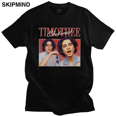 Винтаж тимоте Chalamet футболка Для мужчин ретро 90s 100% хлопок ТВ с футболкой с короткими рукавами ТВ вентилятор Футболка Merch футболка приталенная одежда в подарок ► Фото 1/1