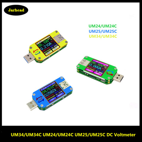 Вольтметр и амперметр постоянного тока UM34/UM34C UM24/UM24C UM25/UM25C, тестер напряжения, тока, зарядка батареи, USB тестер LD25/LD35 TC66 ► Фото 1/6
