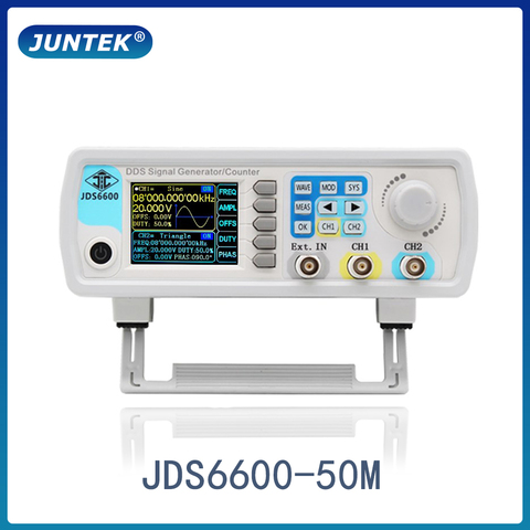 JUNTEK JDS6600-50M 50MHz DDS генератор сигналов с цифровым управлением Двухканальный измеритель частоты произвольный генератор сигналов ► Фото 1/6