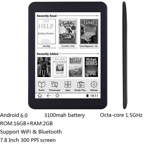 16 Гб электронная книга 7,8 дюймов сенсорный HD экран электронная книга считыватель Восьмиядерный android WiFi читатель Bluetooth аудио E-ink 3100 мАч батаре... ► Фото 1/6