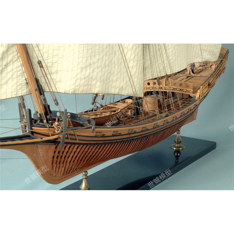 Полный ребро модель корабля наборы масштаб 1/48 Le Requin 1750 корабль деревянная модель наборы ► Фото 1/6