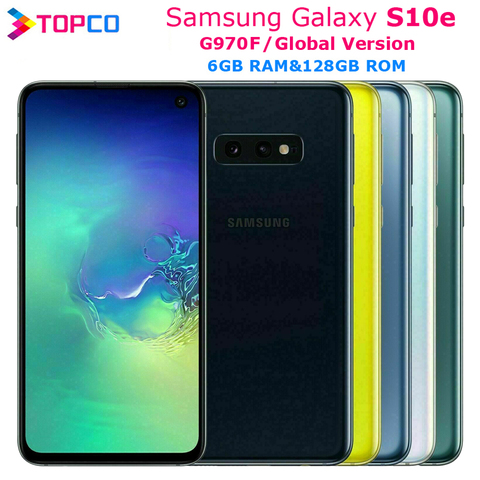Мобильный телефон Samsung Galaxy S10e G970F, глобальная версия, LTE, на базе Android, Exynos 9820 восемь ядер, 5,8 дюйма, 16 МП и 12 МП, 6 ГБ ОЗУ 128 Гб ПЗУ, NFC ► Фото 1/6