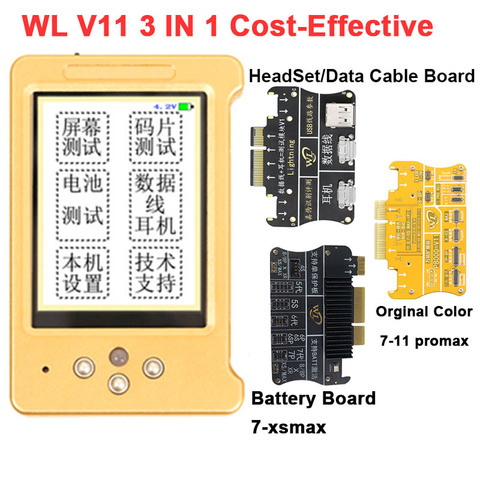 Оригинальный цветной программатор WL V11 с ЖК-экраном для телефона 11 XR XSMAX XS 8P 8 7P, ремонт наушников/сенсорных наушников/аккумуляторов, как Qianli ... ► Фото 1/6