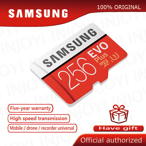 Карта памяти Samsung EVO + EVO Plus, 100% оригинал, класс 10, карта Micro SD, флеш-карта памяти Micro SD, TF-карта, с возможностью подключения к телефону ► Фото 1/6