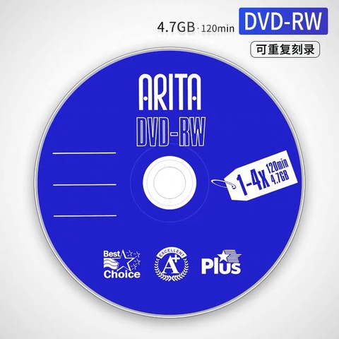 Оптовая продажа, 5 дисков A + 1-4x 4,7 ГБ, пустой синий DVD RW диск ► Фото 1/3