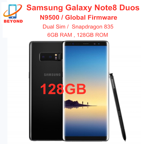 Samsung Galaxy Note8 Note 8 N9500 128 ГБ ROM мобильный телефон с двумя sim-картами 6 Гб RAM Octa Core 6,3 'Snapdragon 835 NFC сотовый телефон ► Фото 1/6