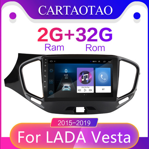 Автомобильный плеер, ОЗУ 2 ГБ + ПЗУ 32 ГБ, Android 8.1GO, GPS-навигация, мультимедиа, для LADA Vesta Cross, спортивное радио 2015, 2016, 2017, 2022, 2 din, gps ► Фото 1/6
