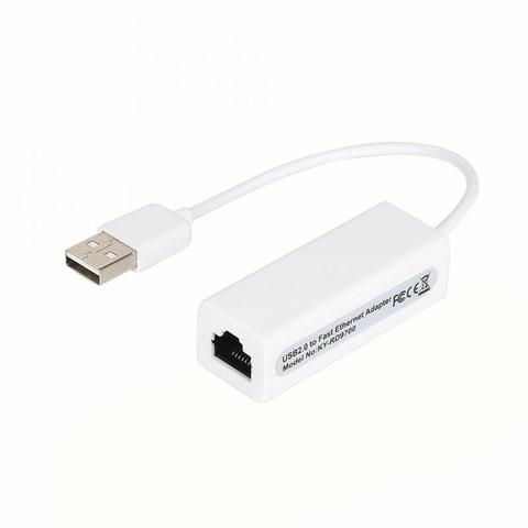 USB к Ethernet Lan RJ45 сетевая карта белый RJ45 кабель сетевой карты USB2.0 линия карты Ethernet адаптер для Windows 7/8/10/XP ► Фото 1/6