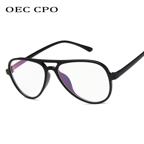 OEC CPO Модные Винтажные прозрачные очки унисекс очки Пилот очки Оптическая оправа прозрачные линзы O408 ► Фото 1/6