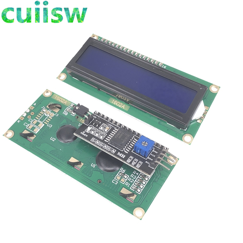 Модуль адаптера LCD 1602 + I2C LCD 1602, синий экран PCF8574 IIC/I2C для arduino LCD 1602 ► Фото 1/6