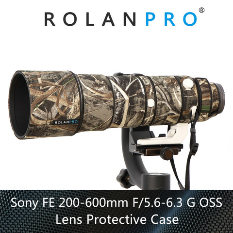 ROLANPRO водонепроницаемый объектив камуфляжное пальто дождевик для sony FE 200-600 мм F5.6-6.3 G OSS объектив защитный чехол нейлоновая ткань пистолеты ► Фото 1/6