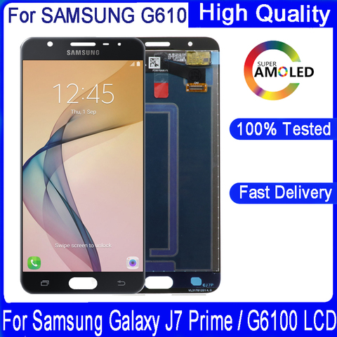 Для SAMSUNG Galaxy J7 Prime LCD сенсорный экран G610 G610F/M on7 2016 5,5 ''оригинальный DisplayTouch экран дигитайзер Замена ► Фото 1/5