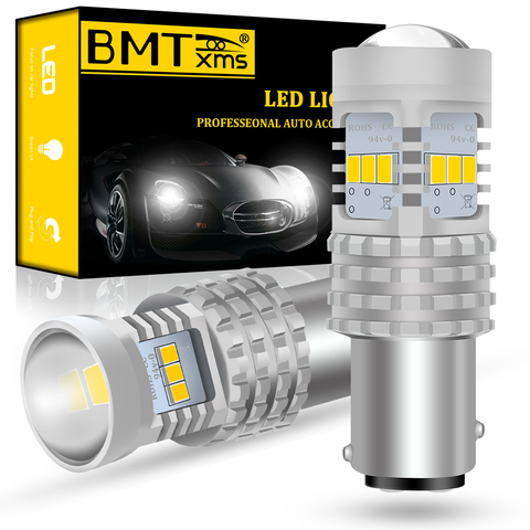 BMTxms 2 шт. Светодиодный дневной светильник DRL лампы для 2015-jeeprenegade 12v 1157 светодиодный P21/5 Вт BAY15d Canbus 6000 К ксенон белый ► Фото 1/6