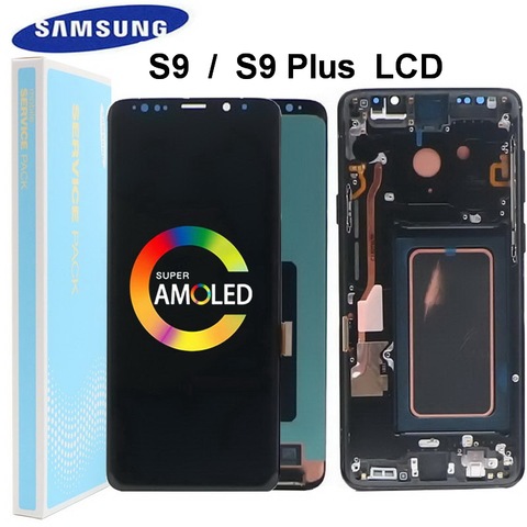 Оригинальный ЖК-дисплей для Samsung Galaxy S9 G960 G960F дисплей S9 Plus G965 G965F SM-G965F/DS ЖК-дисплей сенсорный экран дигитайзер в сборе ► Фото 1/6