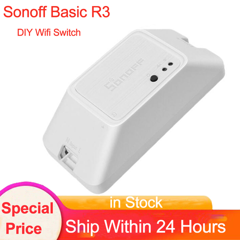 Sonoff базовый R3 Wi-Fi переключатель Sonoff Micro RF RM433 Pow R2 433 RF мост дистанционного управления беспроводной умный дом таймер переключатель через Alexa ► Фото 1/6