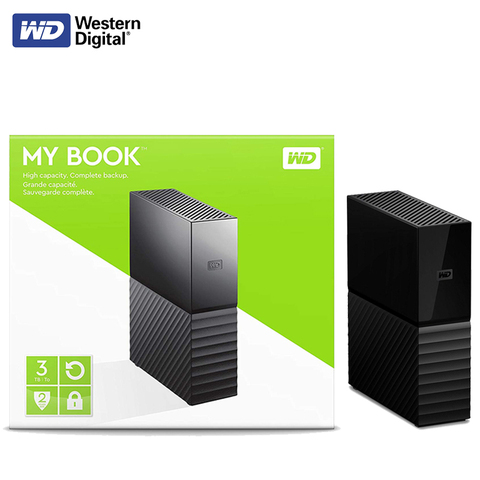 Оригинальный внешний жесткий диск Western Digital WD 4 ТБ 6 ТБ 8 ТБ 10 ТБ 12 ТБ My Book для настольного компьютера, USB 3,0/256 бит AES, аппаратное шифрование ► Фото 1/6