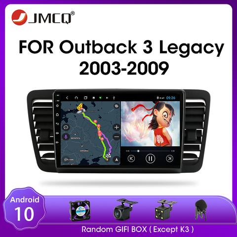 Автомагнитола JMCQ на Android 9,0 для Subaru Outback 3 Legacy 4 2003-2009 мультимедийный видеоплеер 2 din DSP GPS-навигатор раздельный экран ► Фото 1/6