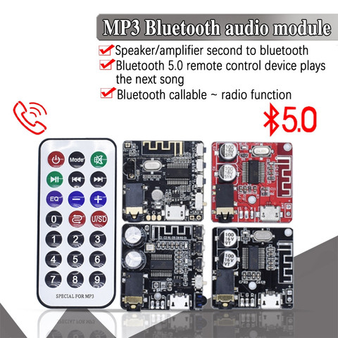 Плата аудиоприемника Bluetooth 5,0, mp3, беспроводная стереомузыкальная плата ► Фото 1/6