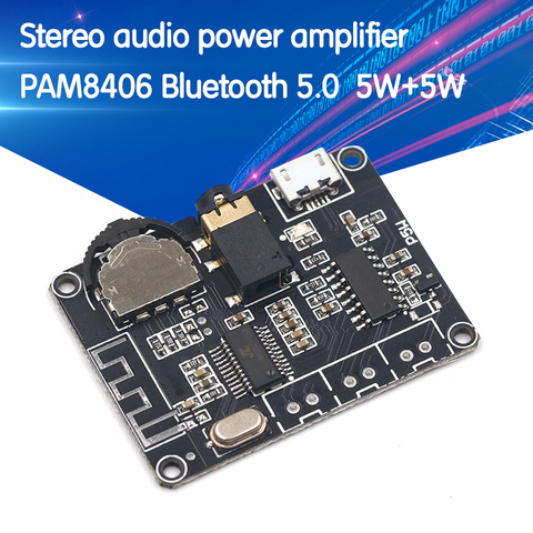 5 Вт + 5 Вт PAM8406 Bluetooth 5,0 DC3.7-5V стерео модуль усилителя мощности звука XY-P5W для Arduino diy kit ► Фото 1/6