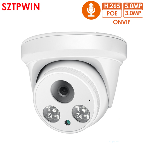 Sztpwin 3MP 5MP POE IP камера H.265 1080P Bullet CCTV IP камера ONVIF для POE NVR системы внутреннего видеонаблюдения ► Фото 1/6