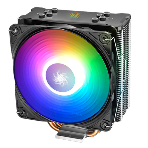 Кулер для процессора DEEPCOOL GAMMAXX GT 400 с 4 тепловыми трубками, 12 см PWM светодиодный, RGB, ARGB вентилятор охлаждения, для 115x2011 1366 AMD AM4 AM3 слот ► Фото 1/6